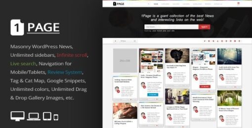 1Page – Masonry WordPress News & interesting links v4.4