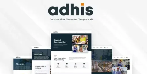 Adhis - Construction Elementor Template Kit