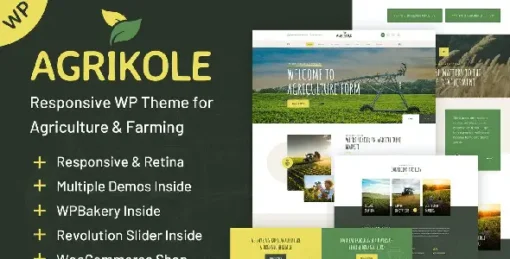 Agrikole  WordPress Theme for Agriculture Farms