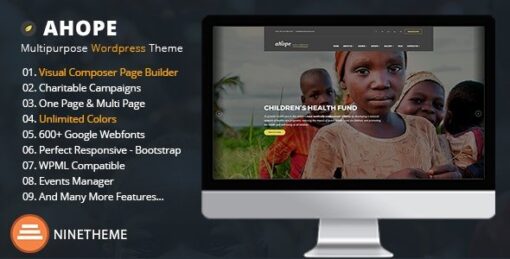 Ahope – Nonprofit WordPress Theme v2.3.0