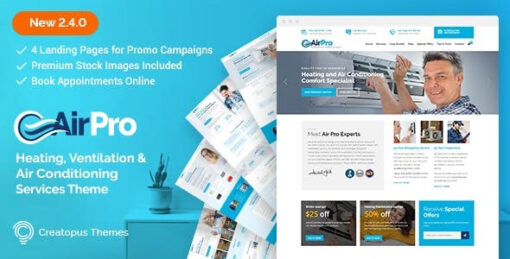AirPro 2.5.2 – Heating and Air conditioning Theme