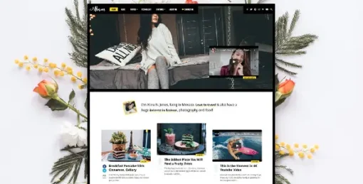Alinan - Personal Blog  Vlog WordPress Theme