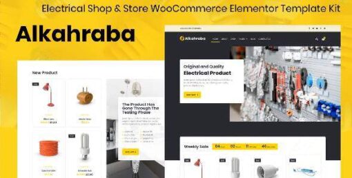 Alkahraba - Electrical Shop & Store WooCommerce Elementor Template Kit