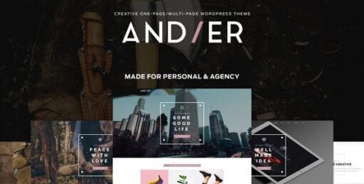 Andier – Responsive One Page & Multi Page Portfolio Theme v1.2.1