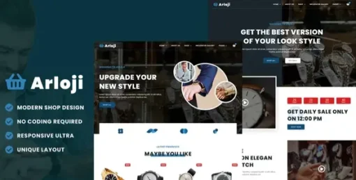 Arloji - Modern Hand Watch Shop eCommerce Elementor Template Kit
