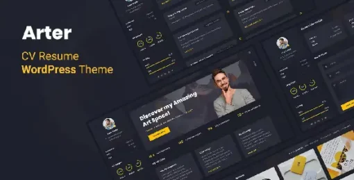 Arter - CV Resume & Personal Portfolio WordPress