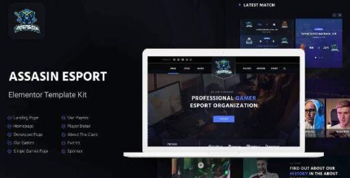 Assasin | eSport & Gaming Elementor Template Kit
