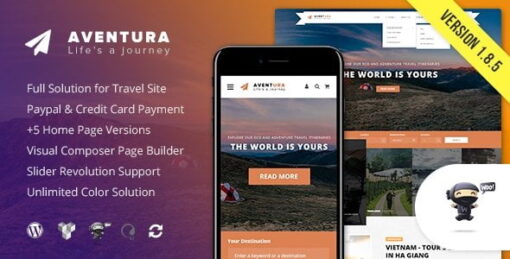 Aventura – Travel & Tour Booking System WordPress Theme v1.9.5