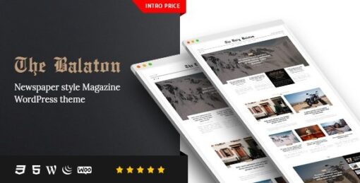 Balaton – Newspaper style Magazine WordPress Theme v1.0.9