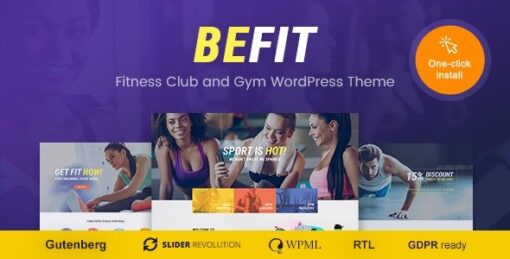 Be Fit – WordPress Theme for Gym, Yoga & Fitness Centers v1.1.2