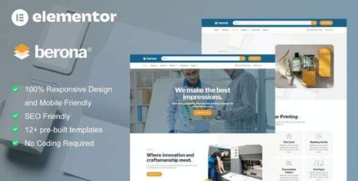 Berona - Printing & Design Service Elementor Template Kit