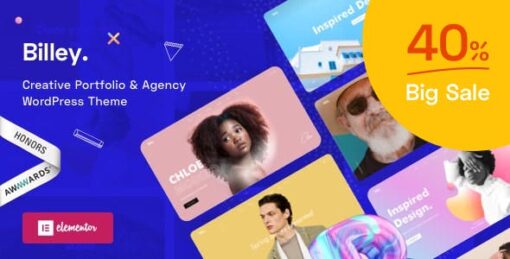 Billey - Creative Portfolio & Agency Elementor WordPress Theme v1.8.2