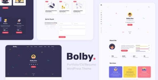 Bolby 1.0.1 – Portfolio, CV, Resume WordPress Theme