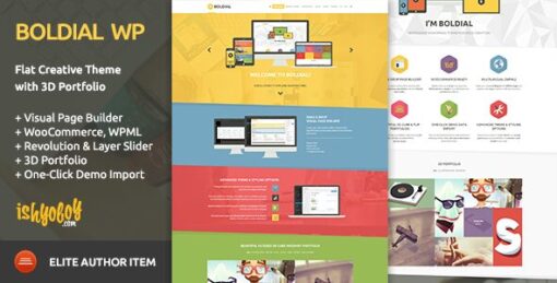 Boldial WP – Flat Creative Theme with 3D Portfolio v2.9