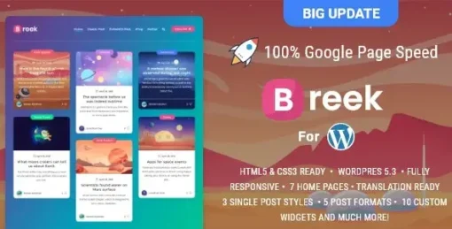 Breek v4.1.0 - Minimal Lightweight Masonry Theme for WordPress