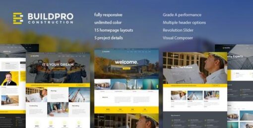 BuildPro 1.0.9.8 – Business & Construction Theme