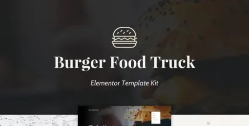 Burger Food Truck - Popup Restaurant Elementor Template Kit