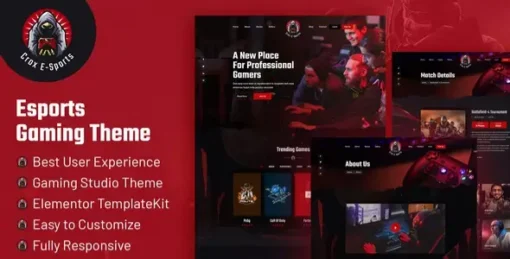 CROX Esports & Gaming Elementor Template Kit
