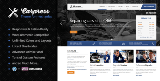 CarPress – WordPress Theme For Mechanic Workshops v1.11.8