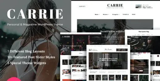 Carrie - Personal & Magazine WordPress theme
