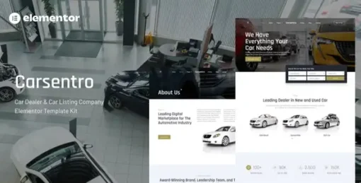 Carsentro - Car Dealer & Listing Company Elementor Template Kit