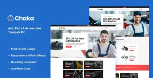 Chakta - Auto Parts Store & Accessories Elementor Template Kit
