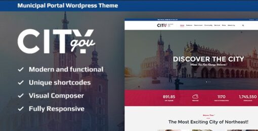 City Government & Municipal Portal WordPress Theme v1.9