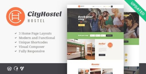 City Hostel – A Travel & Hotel Booking WordPress Theme v1.0.7
