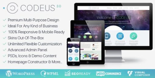 Codeus – Multi-Purpose Responsive WordPress Theme v3.4.1