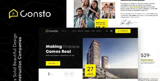 Consto  Industrial Construction Company Theme