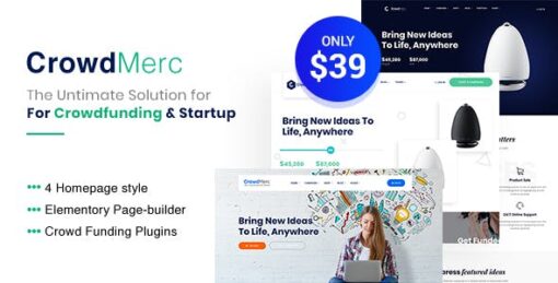 Crowdmerc 2.4 – Crowdfunding Startup Fundraising