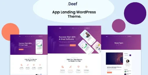 Deef - App Landing WordPress Theme