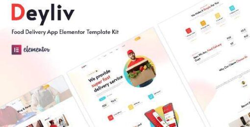 Deyliv - Food Delivery App Elementor Template Kit