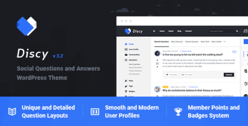 Discy Social Questions and Answers Theme v5.7.2