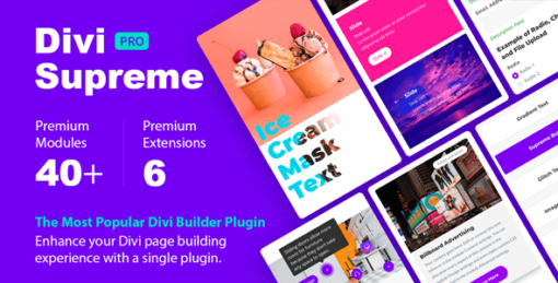 Divi Supreme Custom Divi Modules v4.9.97.3 (Pre-Activated)