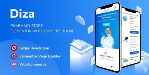 Diza - Pharmacy Store Elementor WooCommerce Theme 1.1.10