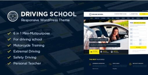 Driving School WordPress Theme 1.4.9