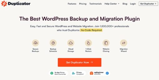 Duplicator Pro v4.5.17.1 - Best Site Migration & Backup Plugin For WordPress