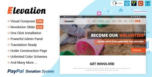 ELEVATION – Charity, Nonprofit, Fundraising WP Theme v2.2.6