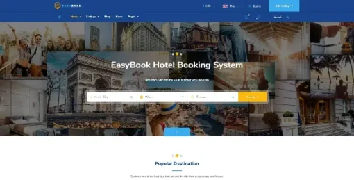 EasyBook – Hotel & Tour Booking WordPress Theme