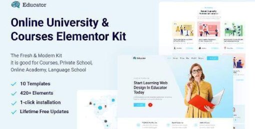 Educator - Online University & Courses Elementor Template Kit