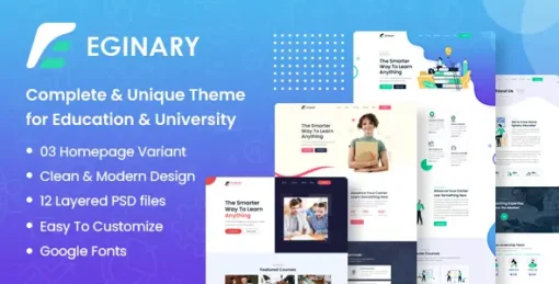 Eginary - Online Education Elementor Template Kit