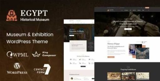 Egypt Theme GPL – Museum & Exhibition WordPress Theme v1.7