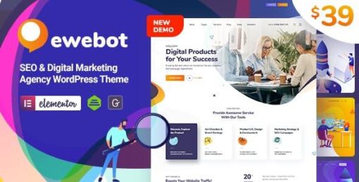 Ewebot Theme - SEO Marketing Digital Agency WordPress Theme