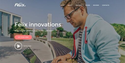Felix. – Startup Landing Page WordPress Theme v1.0.2