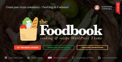 Foodbook – Recipe Community, Blog, Food & Restaurant Theme v1.1.2