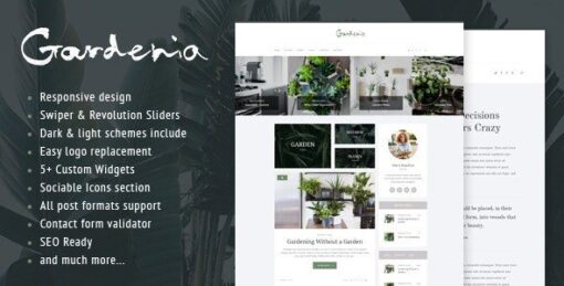 Gardenia - A Stylish Gardening Personal Blog WordPress Theme v2.1.2