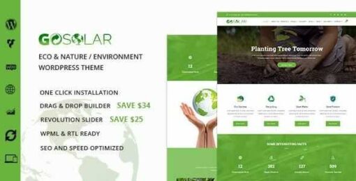 GoSolar Theme GPL – Eco Environmental & Nature WordPress Theme v1.2.9