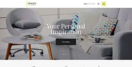 Gravity  A Contemporary Interior Design & Furnitu WordPress Theme