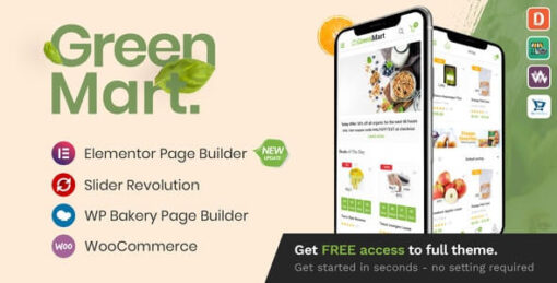 GreenMart – Organic & Food WooCommerce WordPress Theme (GPL Licensed)